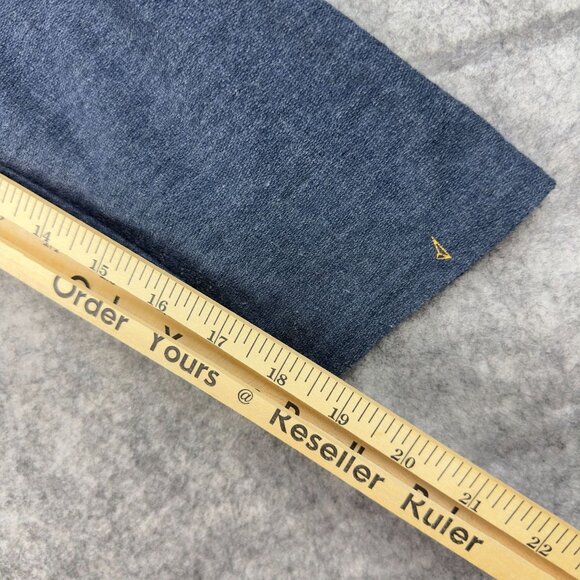 Volcom Hooded Sweatshirt Men L Blue Yellow Graphic Accents & Kangaroo Pocket - Picture 11 of 14